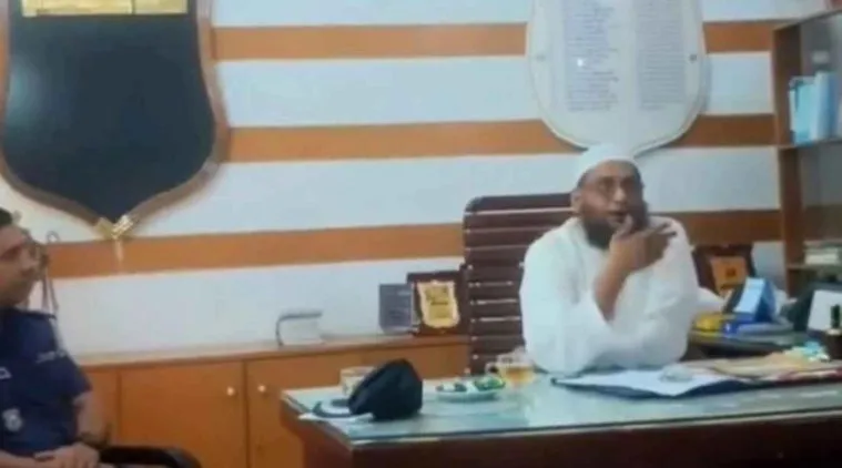 থানায় ঢুকে ওসির চেয়ারে বসে পড়লেন এমপি